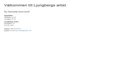 Desktop Screenshot of ljungbergsartist.se